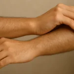 Before image of hands and arms